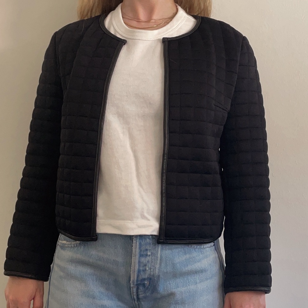 Club Monaco Quilted Bomber Jacket